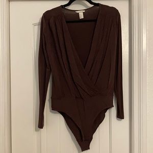 H&M Long-sleeve Purple Bodysuit